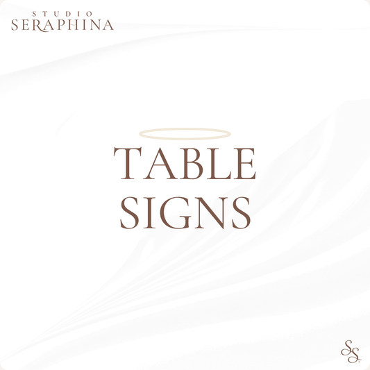 TABLE SIGNS