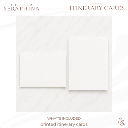 ITINERARY CARDS