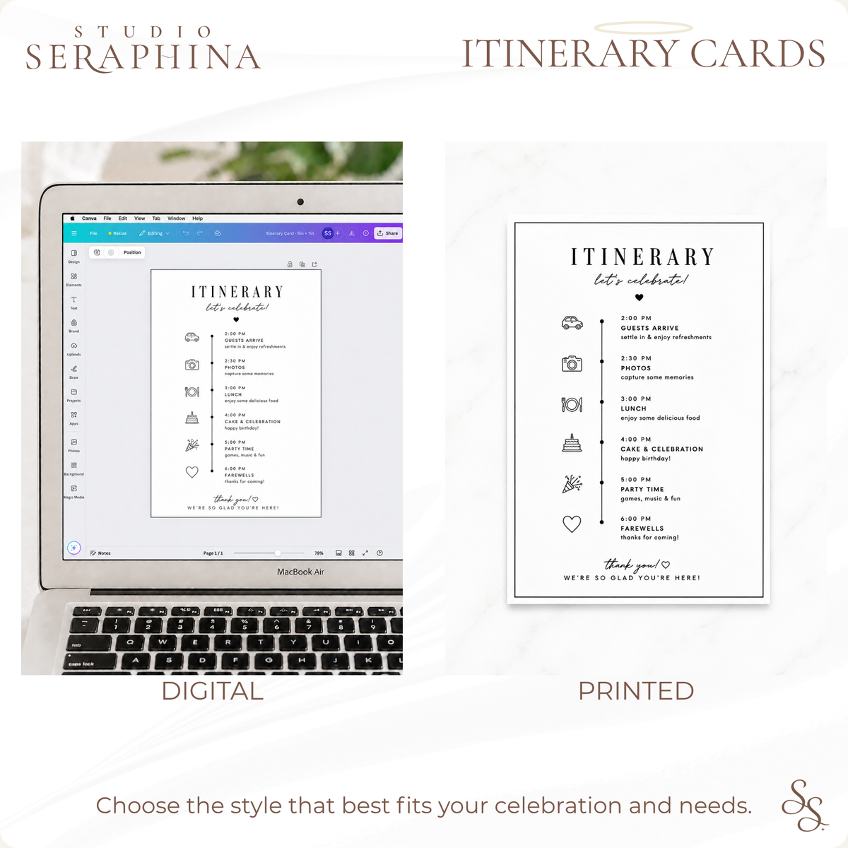 ITINERARY CARDS