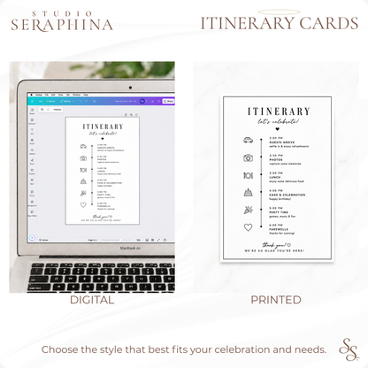 ITINERARY CARDS