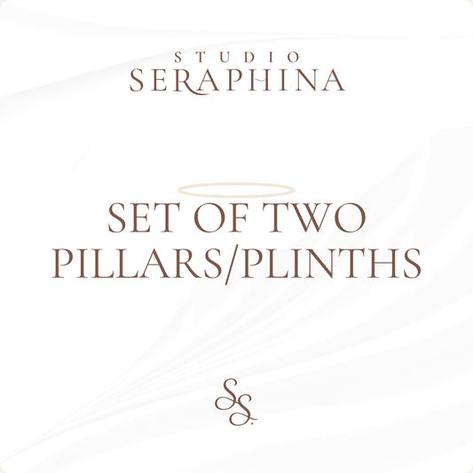 SET OF TWO PILLARS/PLINTHS