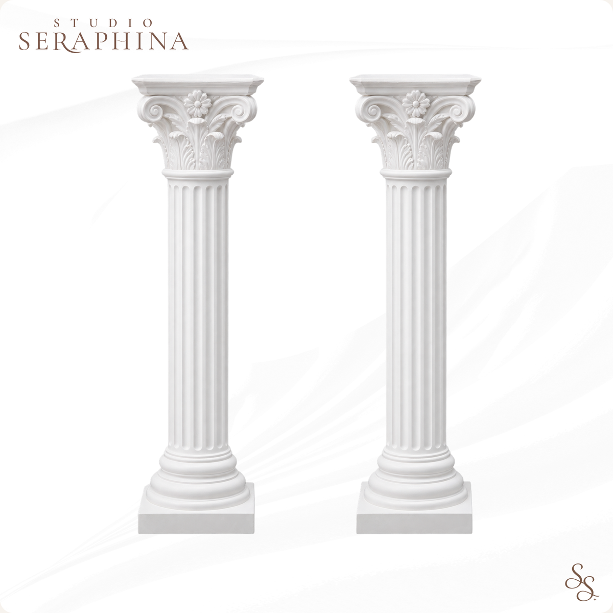 SET OF TWO PILLARS/PLINTHS