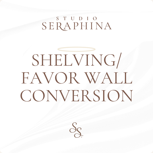 SHELVING/FAVOR WALL CONVERSION